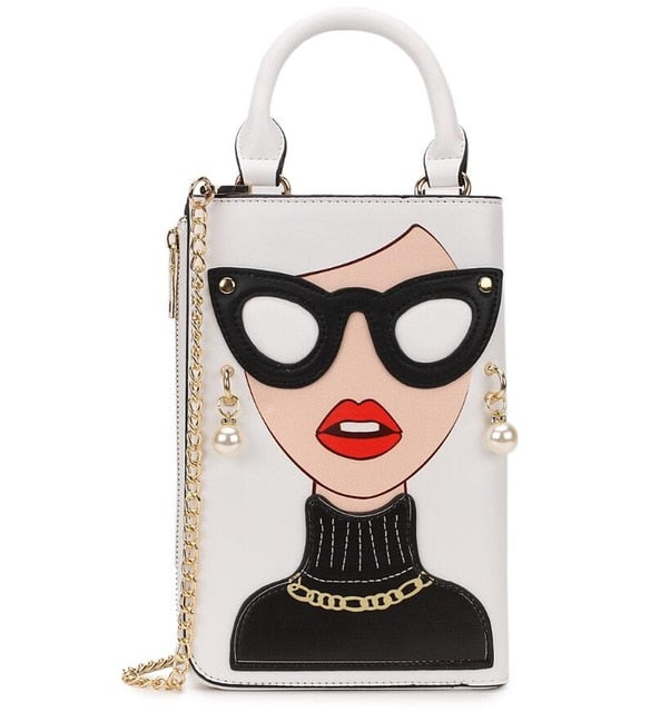 Woman Fashion Pattern Earrings Decorated Female Totes Ladies Shoulder Bag