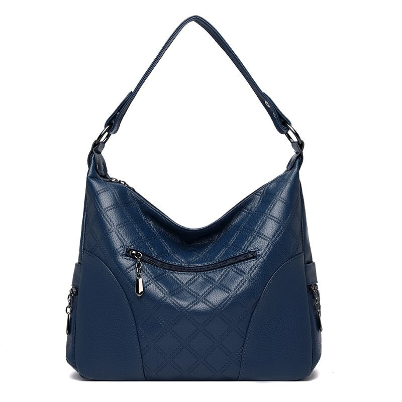 High Quality PU Leather Ladies Shoulder Bag Rhombus Pattern Stitching Designer Brand Messenger Bag Ladies Soft Handbag New